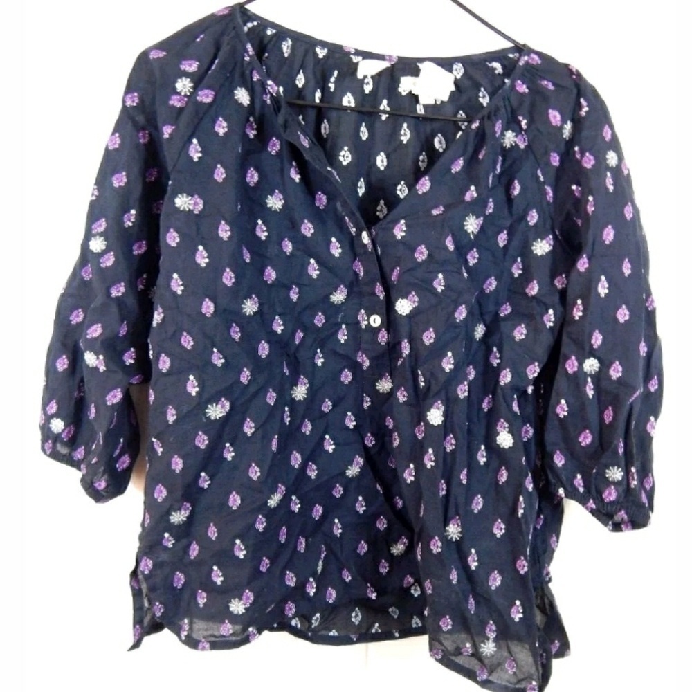 Crewcuts Paisley Peasant Blouse